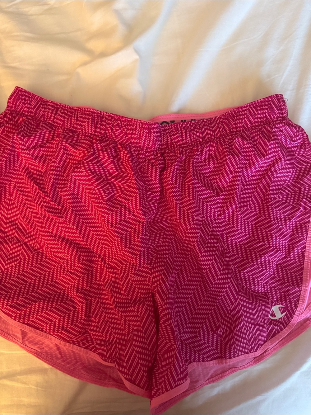 Champion Women's Hot Pink Chevron Athletic Shorts